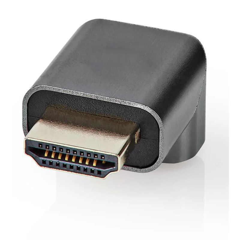 Adaptateur HDMI-HDMI Nedis Plaqué or / Coudé à 90