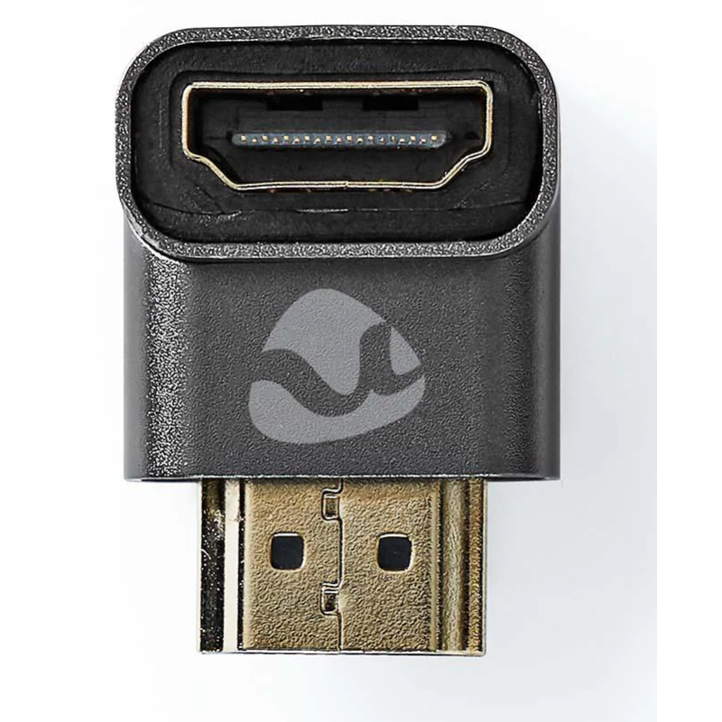 Adaptateur HDMI-HDMI Nedis Plaqué or / Coudé à 90