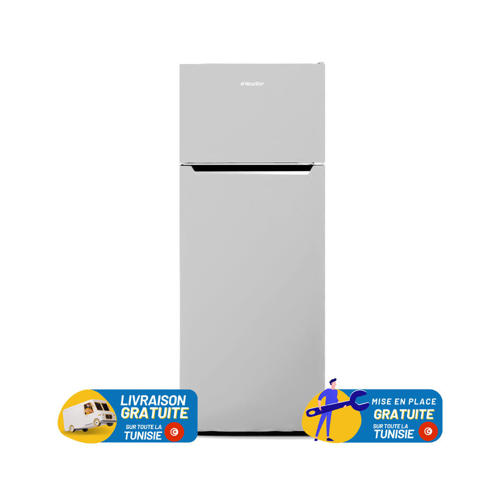 REFRIGERATEUR NEWSTAR De Frost Double Portes 211 Litres / inox