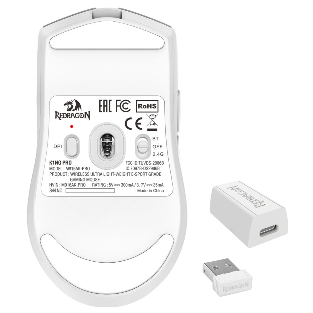 Souris Redragon K1NG PRO M916AK-PRO / Blanc