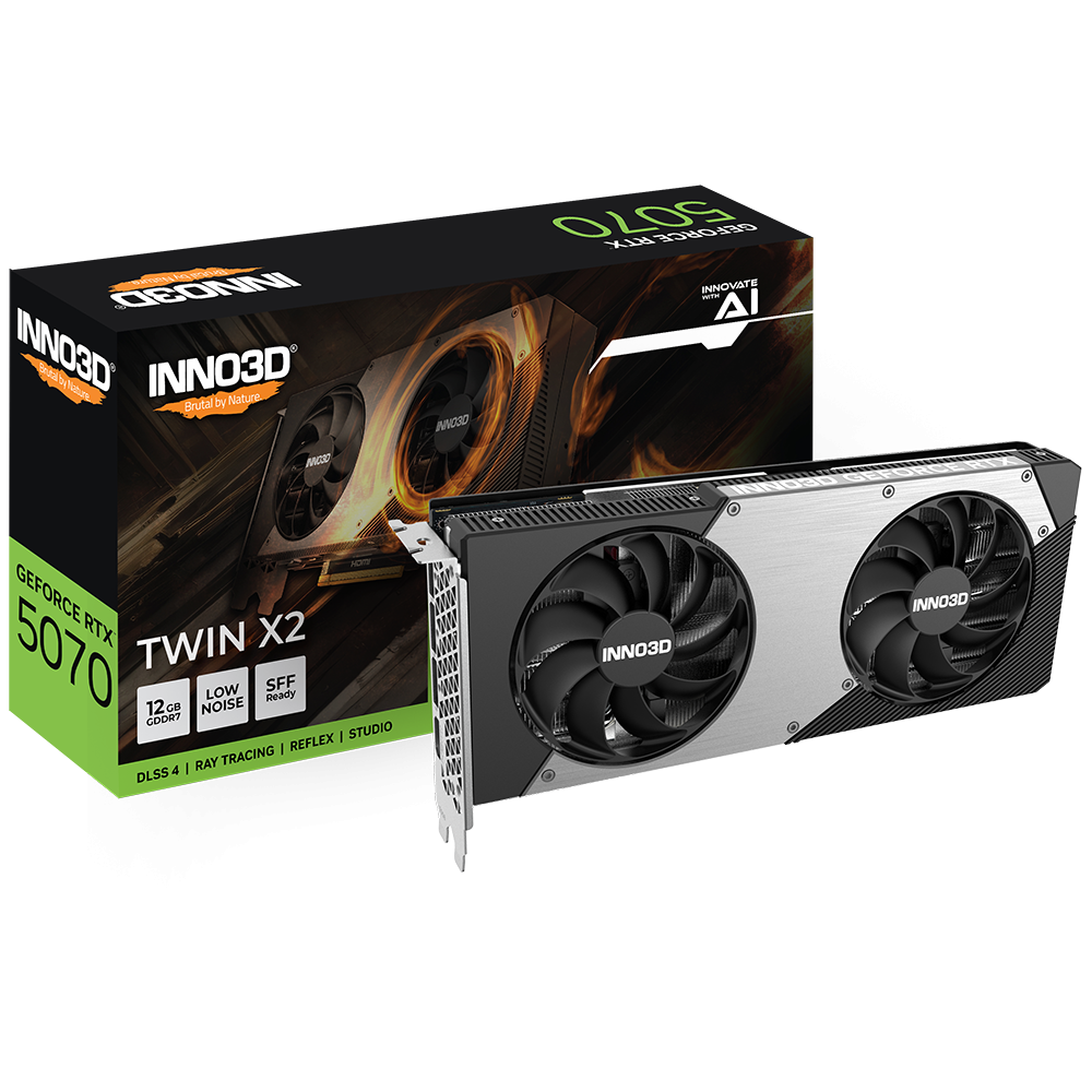 Carte graphique INNO3D Geforce RTX 5070 TWIN X2, 12 Go