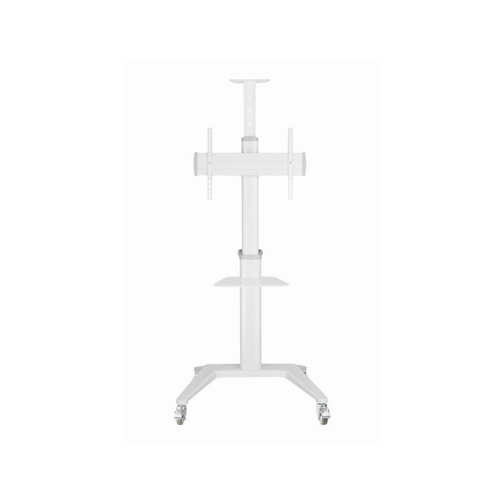 Support de sol Gembird pour téléviseur en aluminium avec roulettes / 37" - 70" / Blanc