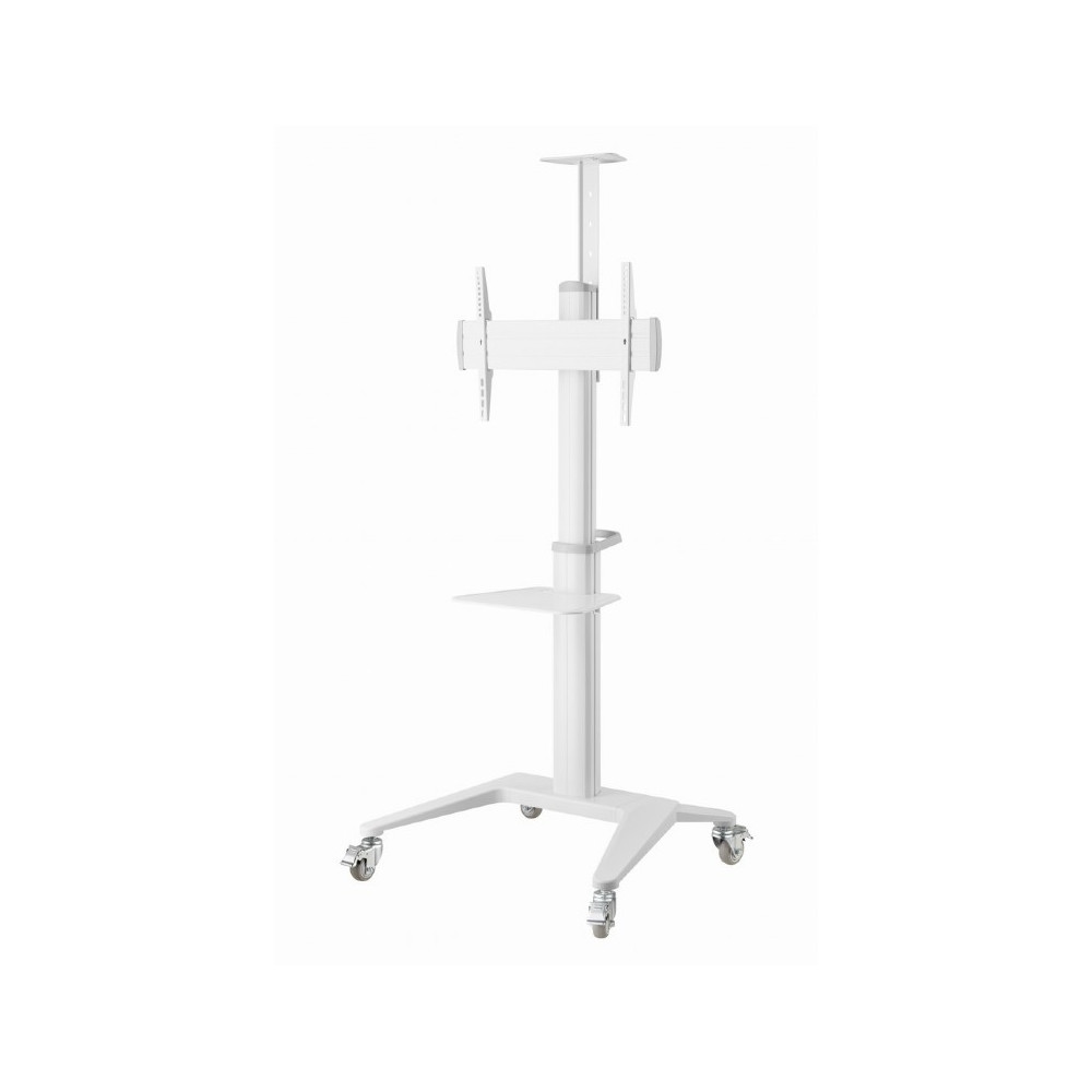 Support de sol Gembird pour téléviseur en aluminium avec roulettes / 37" - 70" / Blanc