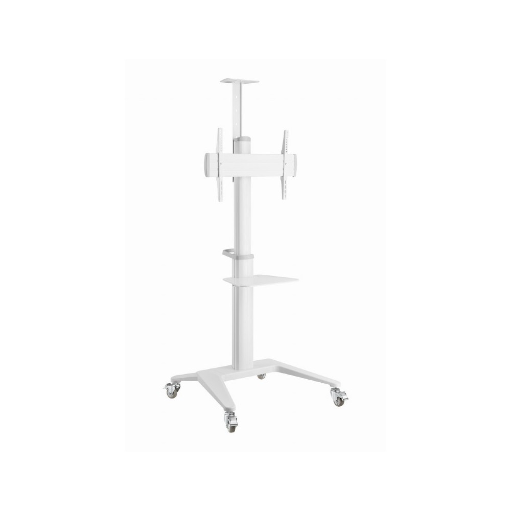 Support de sol Gembird pour téléviseur en aluminium avec roulettes / 37" - 70" / Blanc