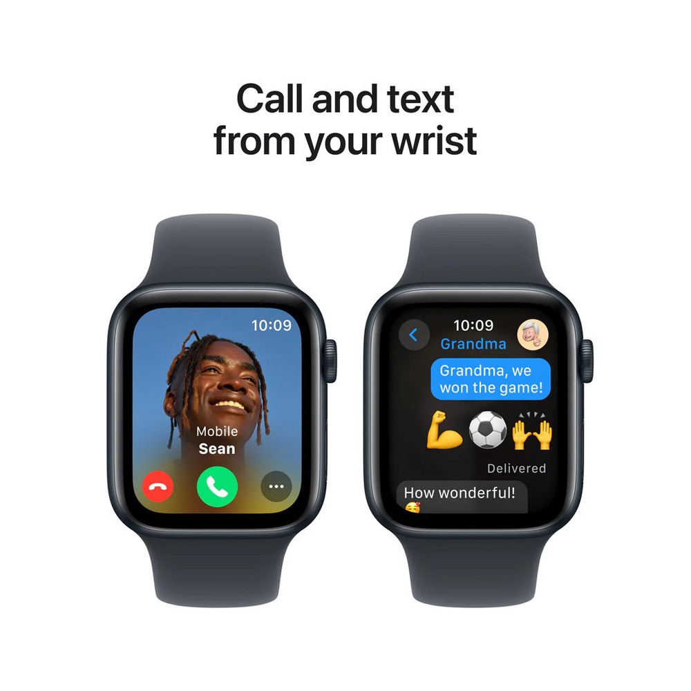 Apple Watch SE 44 mm avec boîtier en aluminium / bracelet sport minuit / M/L