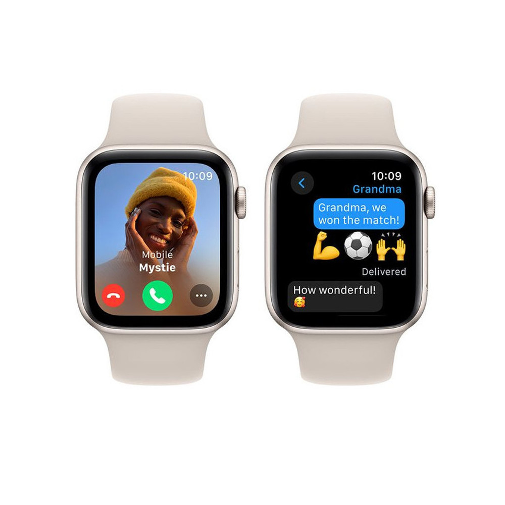 Apple Watch SE 44 mm avec boîtier en aluminium / bracelet sport minuit / M/L / Silver