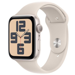 Apple Watch SE 44 mm avec boîtier en aluminium / bracelet sport minuit / M/L / Silver