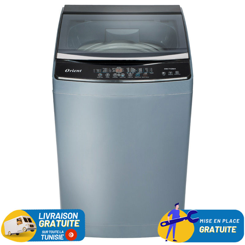 Machine à laver Automatique Orient OW-T12S01 / 12KG / Silver / OW-T12S01