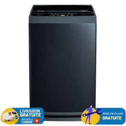 Lave linge Top BIOLUX MTOP11S / 11 Kg / Acier Noir / MTOP11S