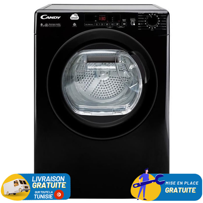 Sèche-linge à condensation CANDY 9 kg / Noir / CSEC9DBEB-47