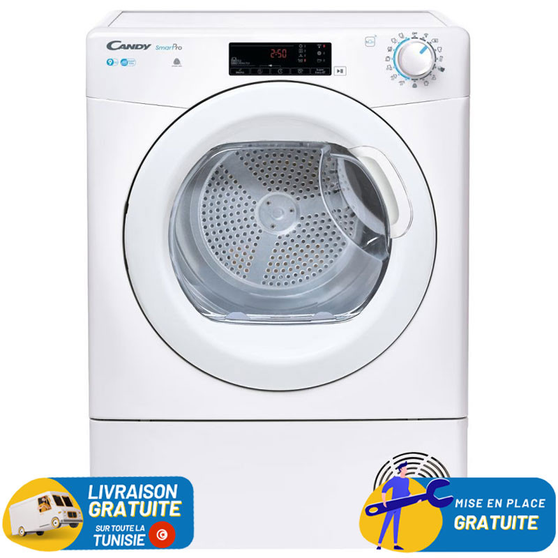 SECHE LINGE CANDY 9KG SMART A CONDENSATION POSE LIBRE / BLANC