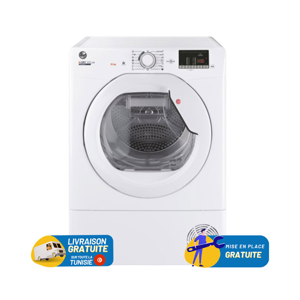Sèche linge Hoover 10 Kg / Blanc / HLEC10DE-80