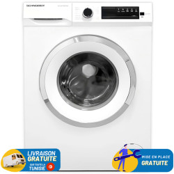 Machine à laver Frontale SCHNEIDER avec Afficheur 8 KG / Blanc
