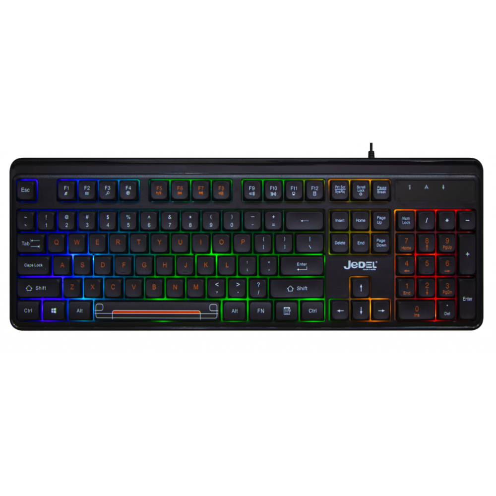 Pack Clavier Gaming JEDEL K31 / AZERTY / Noir Avec SOURIS 7D Gaming RGB LED Light R8 / jusqu'à 3 600 DPI / Noir