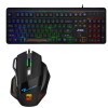 Pack Clavier Gaming JEDEL K31 / AZERTY / Noir Avec SOURIS 7D Gaming RGB LED Light R8 / jusqu'à 3 600 DPI / Noir
