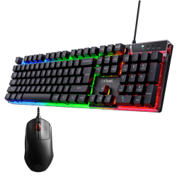 Pack Clavier Gamer Filaire TRUST GXT 835 AZOR / Noir Avec Souris Gaming SteelSeries Prime+ / Noir