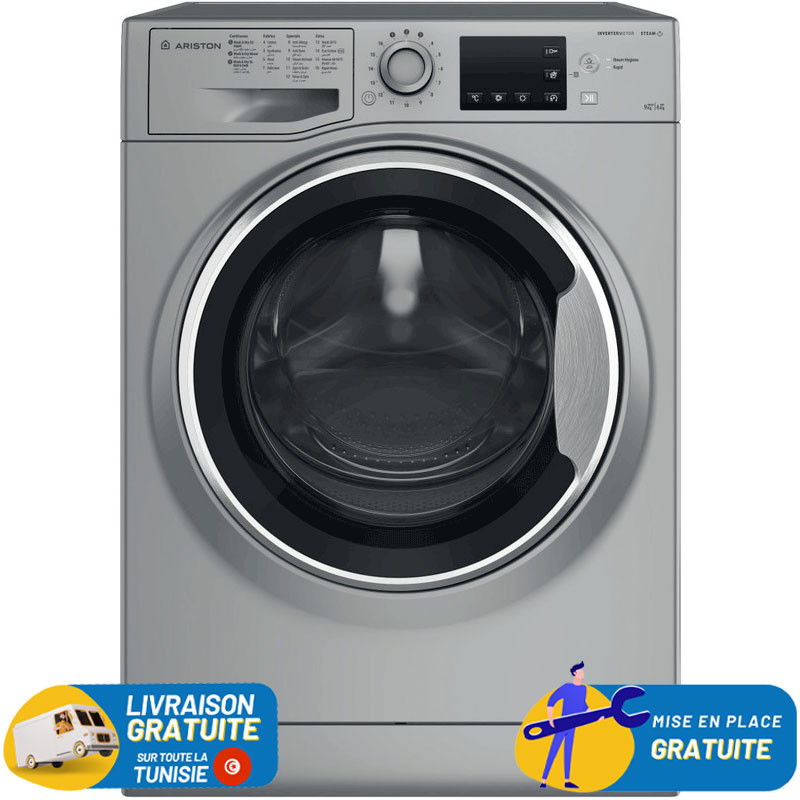 MACHINE LAVANTE SÈCHANTE ARISTON INVERTER (9KG /6KG) SILVER