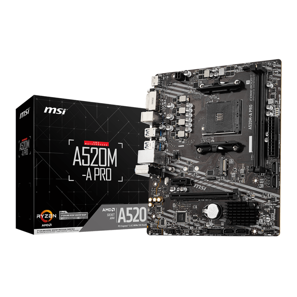 Carte mère MSI A520M-A PRO / mATX / DDR4
