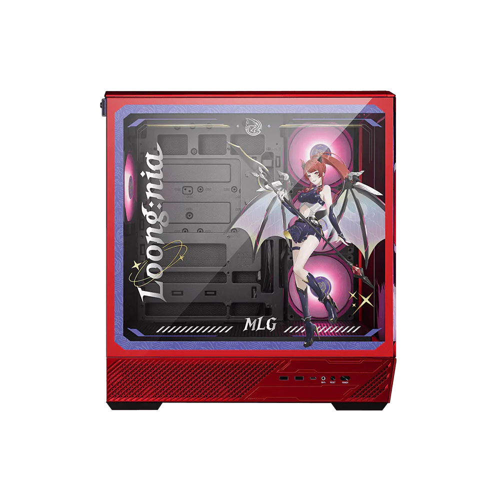 Boîtier Gaming Moyen Tour MSI PANO 130R ÉDITION MLG / ATX / ARGB / Rouge