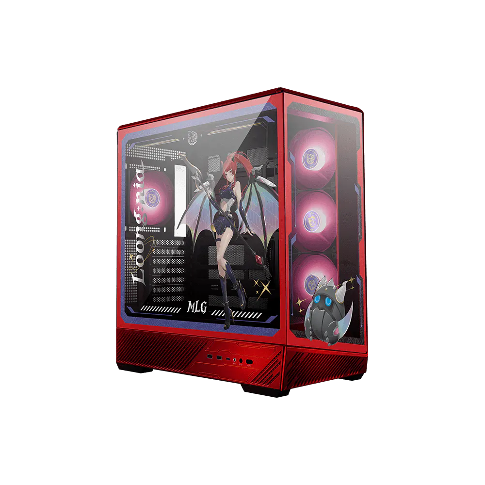 Boîtier Gaming Moyen Tour MSI PANO 130R ÉDITION MLG / ATX / ARGB / Rouge