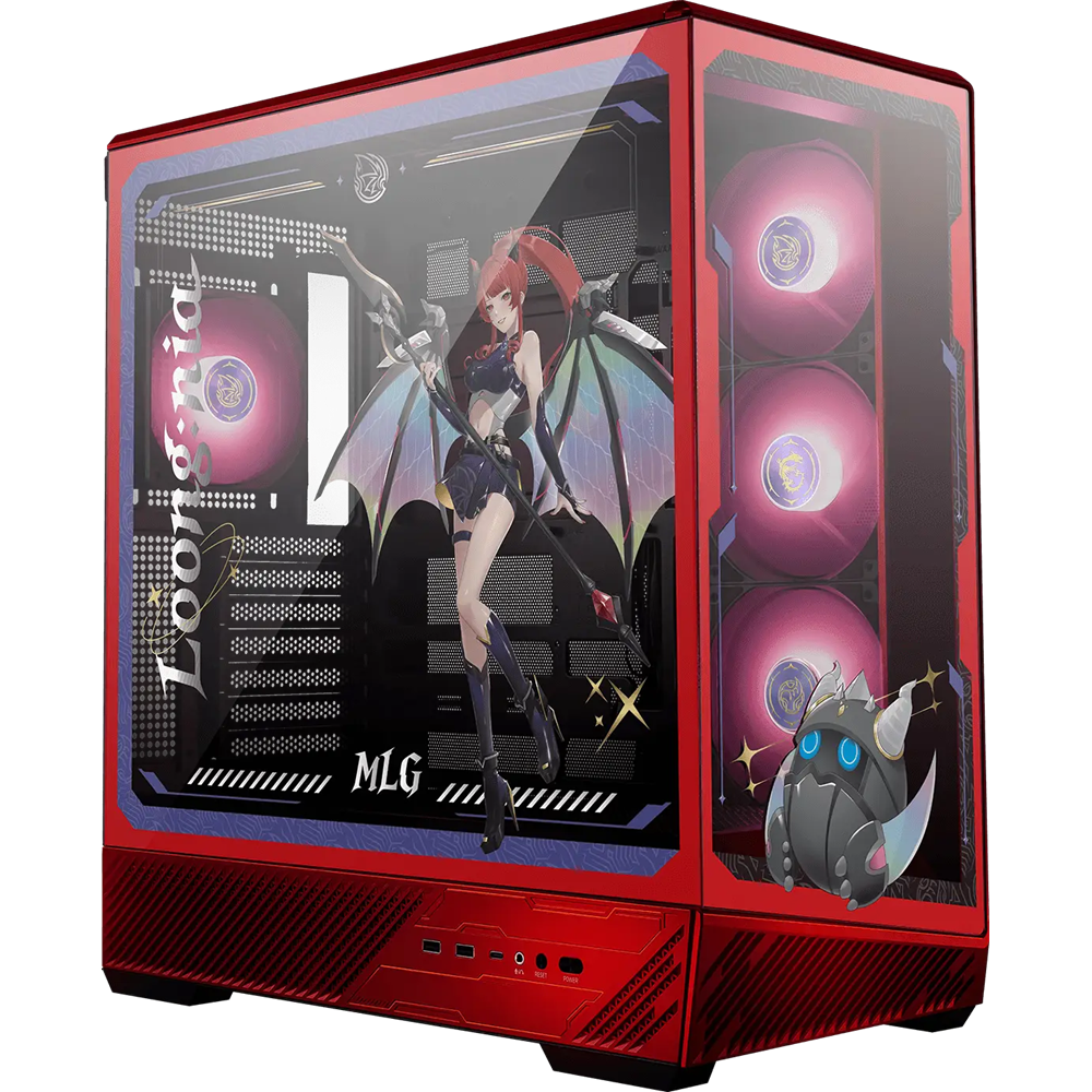 Boîtier Gaming Moyen Tour MSI PANO 130R ÉDITION MLG / ATX / ARGB / Rouge