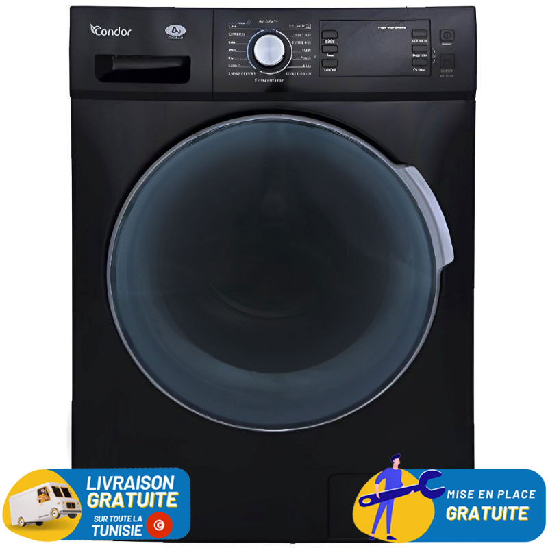 LAVE LINGE CONDOR FRONTALE 10.5KG 1200TR  / Noir / CON-FM12IB