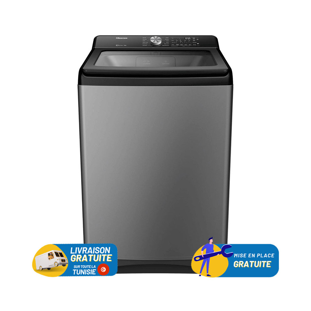 Lave linge Top Inverter HISENSE 17kg / Silver / WT3T1723UT