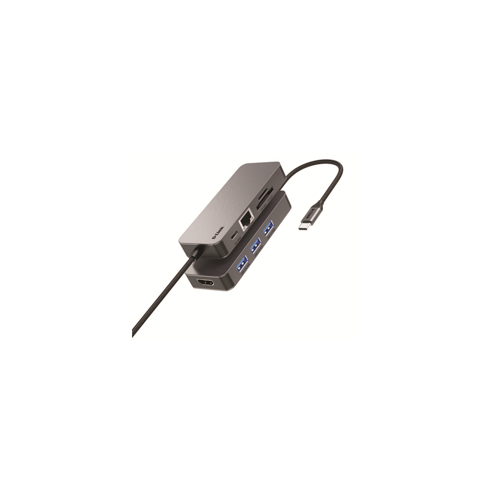 Adaptateur D-LINK TYPE C 8-in-1 HDMI 4K 60Hz RJ45
