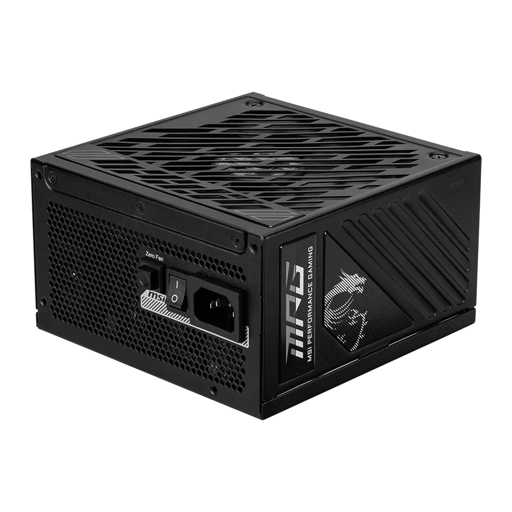 Boîte d'alimentation MSI MPG A1250GS PCIE5 / 80 PLUS Gold / Modulaire / 1250 Watts / ATX / Noir