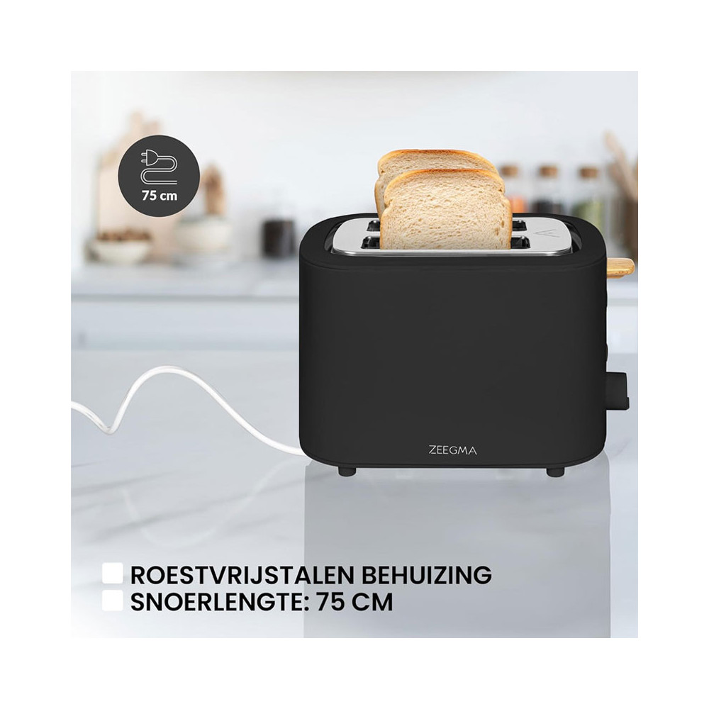 GRILL PAIN ZEEGMA 820W / NOIR / ZE-TOSTEE