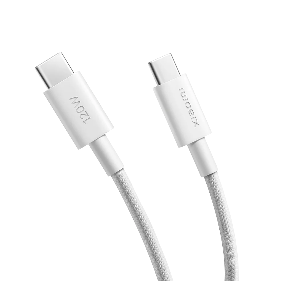 Câble Xiaomi 6A Braided USB-C to USB-C Cable 1M / Blanc