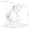 Support de bureau Gembird pour écran 17" - 32" à mouvement complet / noir