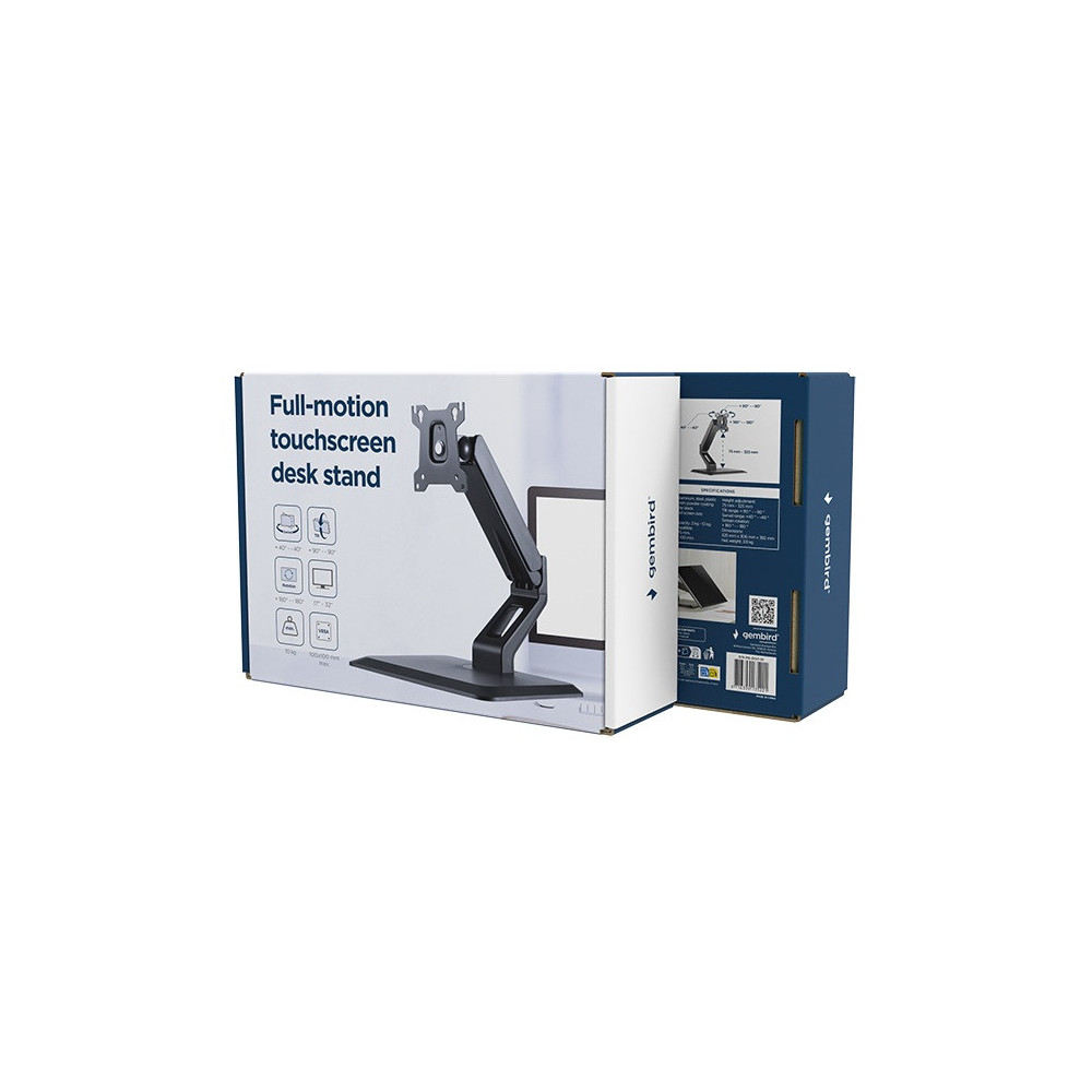 Support de bureau Gembird pour écran 17" - 32" à mouvement complet / noir