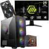 Setup Gamer Special Pc de Bureau Gaming / Ryzen 5 7500F / RTX 3050 6G / 16 Go Avec Écran Gaming MSI MAG 24.5" Full HD IPS / 200 Hz