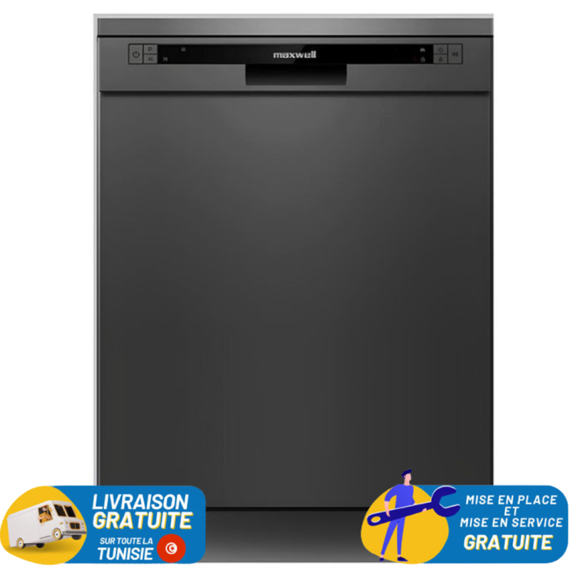 Lave Vaisselle Maxwell 13 couverts Noir / MAX-LVM1326SD-N