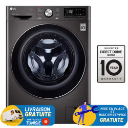 Lavante séchante Frontale LG 9 Kg / Smart DD 6M / Noir + Gel LILAS Gratuit