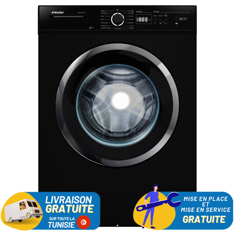 MACHINE A LAVER NEWSTAR AUTOMATIQUE 7KG / NOIR