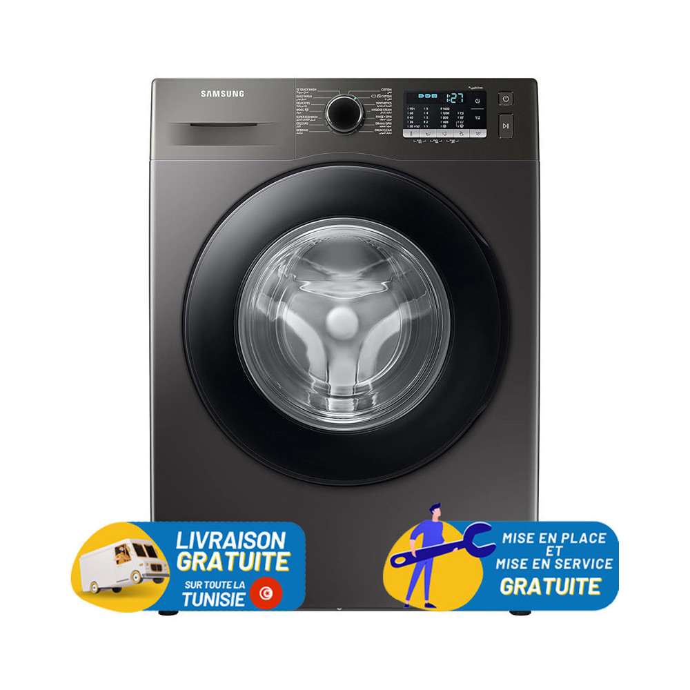 LAVE LINGE SAMSUNG 9KG Frontale / INVERTER / ECO BUBBLE / SILVER