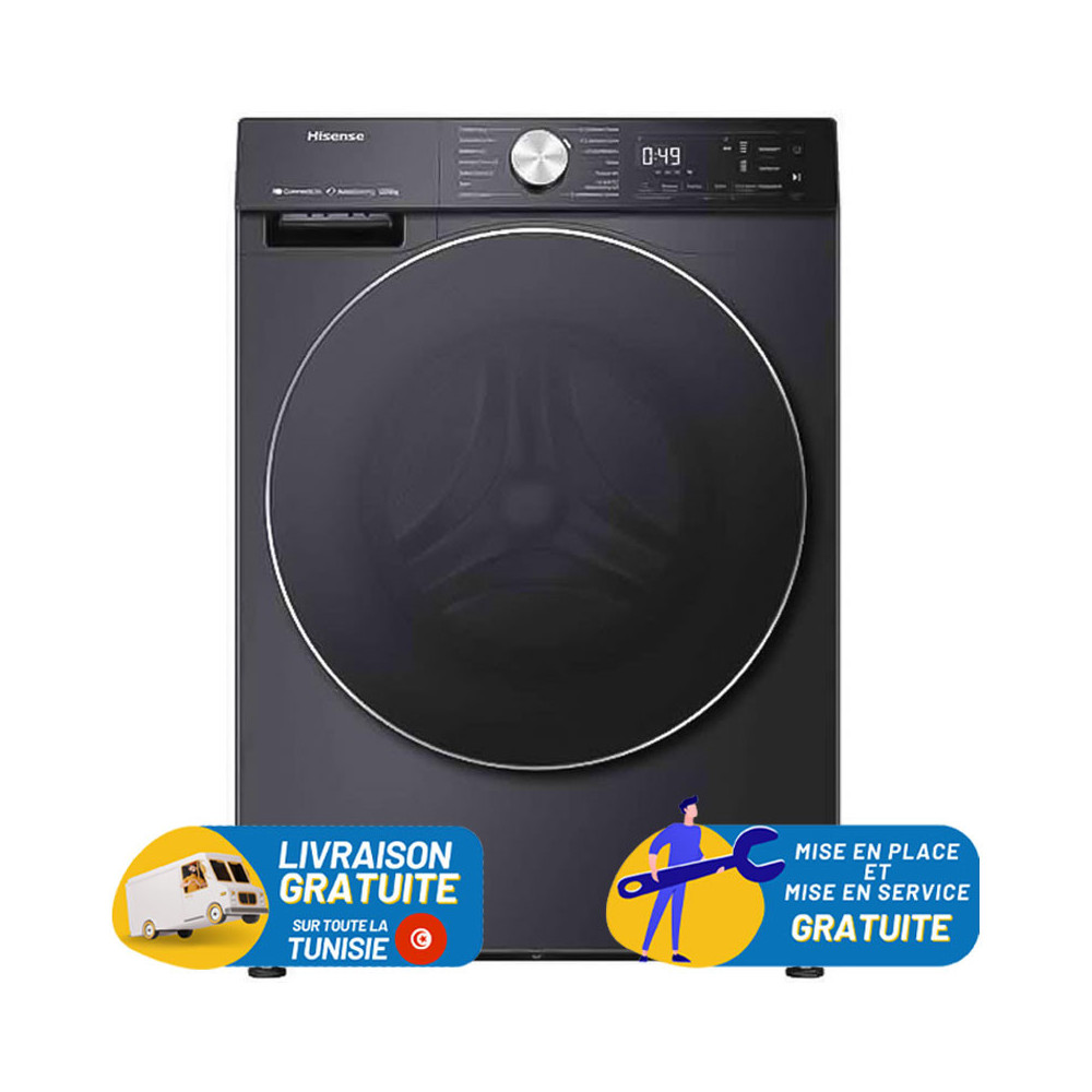 Lave Linge HISENSE 12KG FRONTALE INVERTER STEAM / INOX