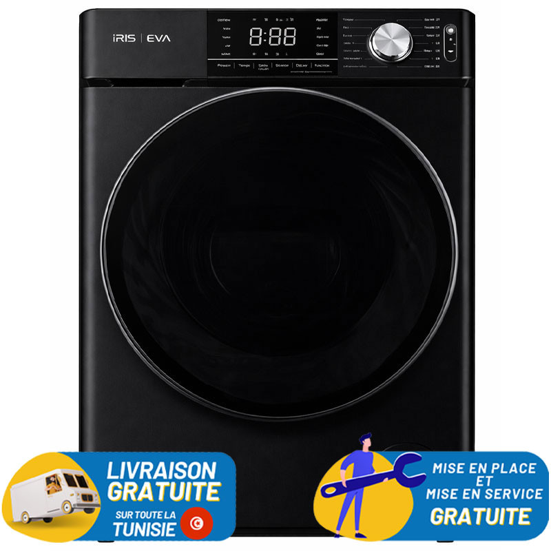 Machine à Laver Automatique IRIS EVA 12 KG / Black