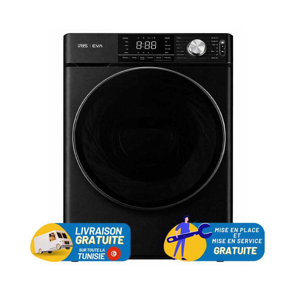 Machine à Laver Automatique IRIS EVA 12 KG / Black