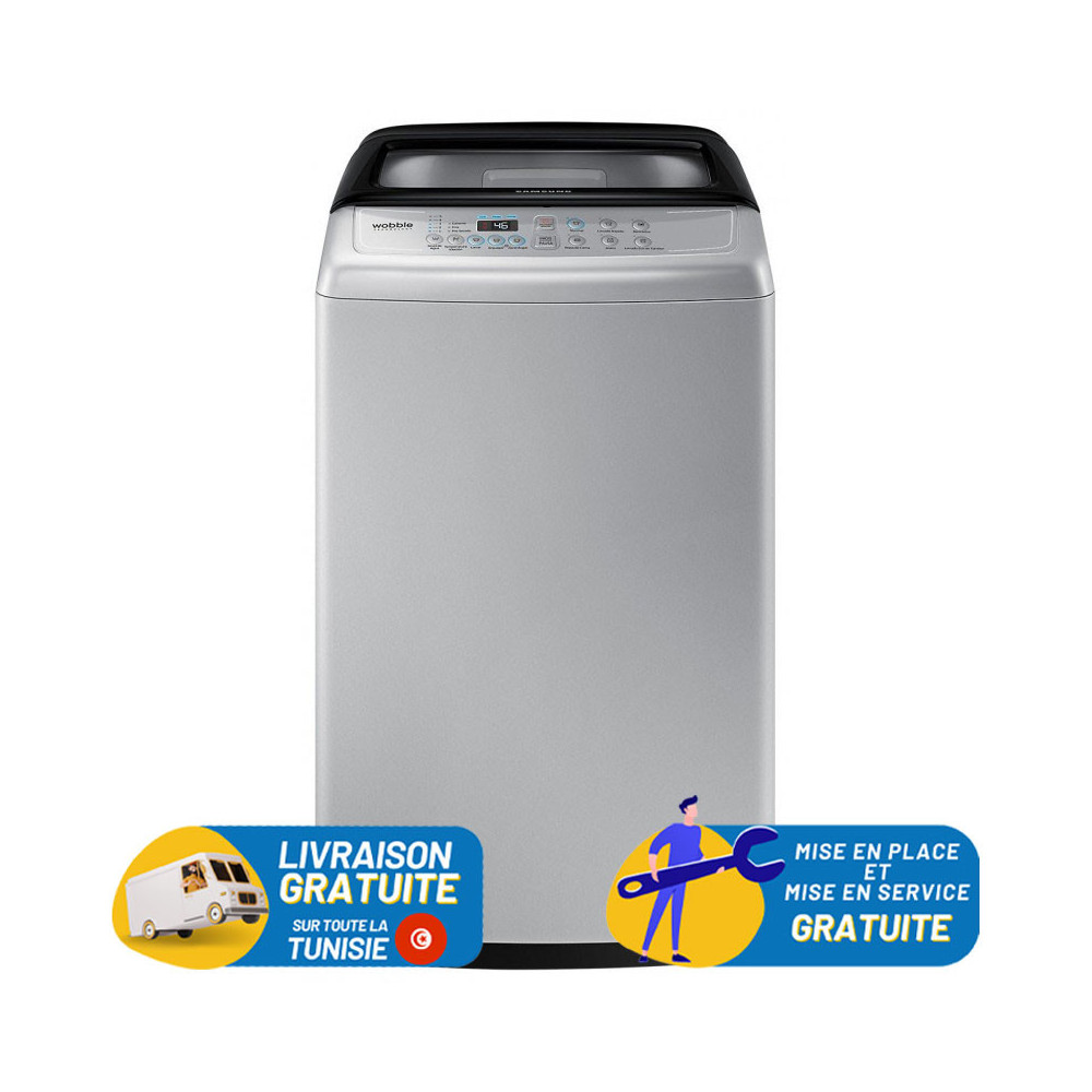 Machine à laver TopLoad Samsung 9Kg WA90H4400SS / Silver