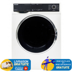 Machine à laver Frontale Sharp ES-FP814CX-W / 8 kg / Blanc