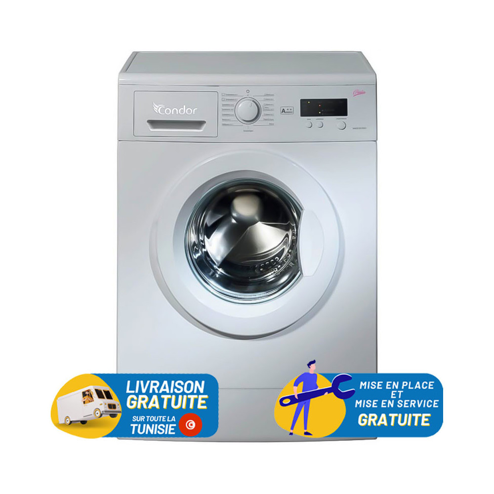 Machine à laver Frontale Condor / 7 Kg / Silver / CON-G710S