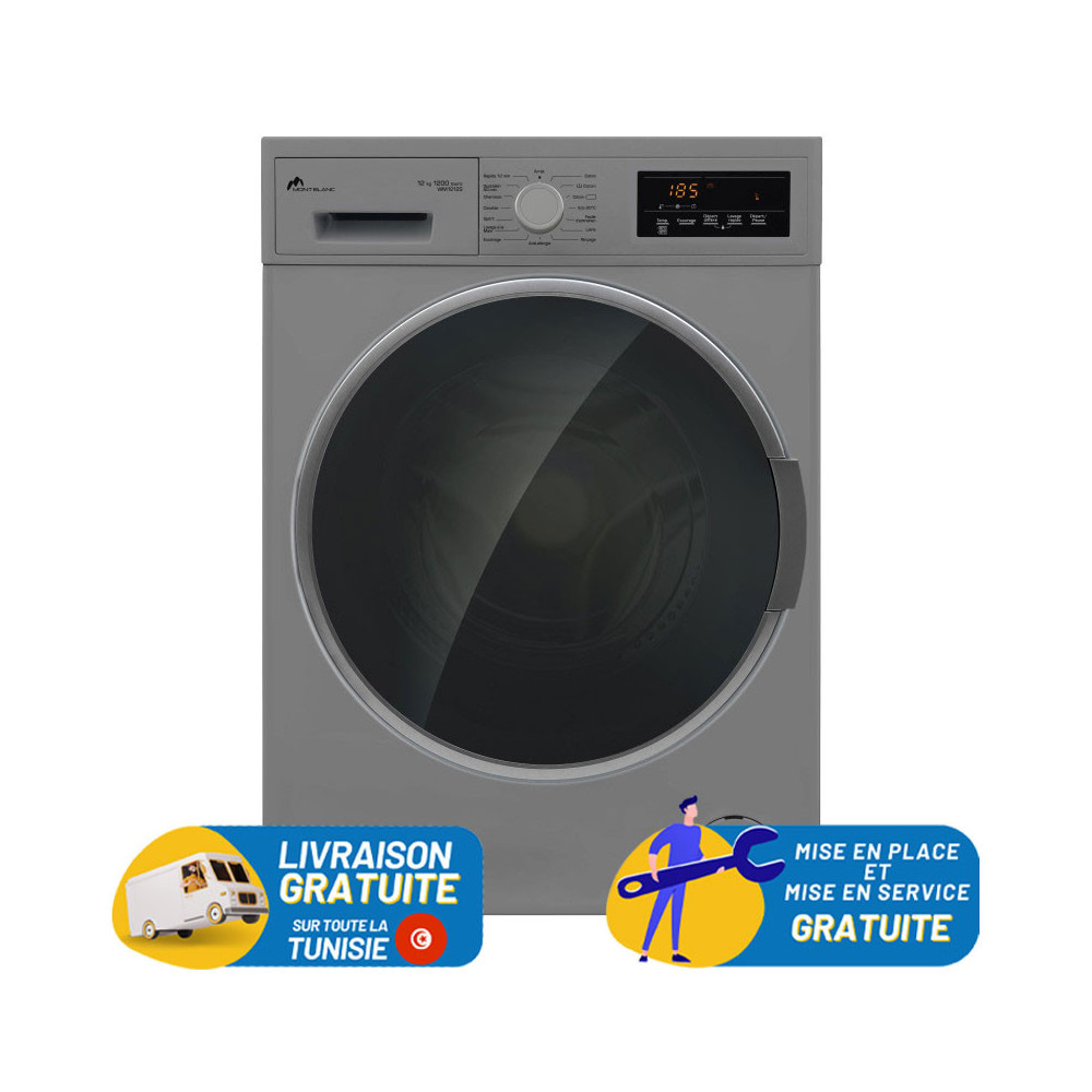 Machine à laver Montblanc Frontale / 12KG / Silver