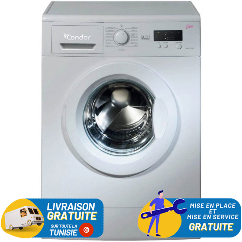 Machine à laver Frontale Condor CON-G610S / 6 Kg / Silver / CON-G610S