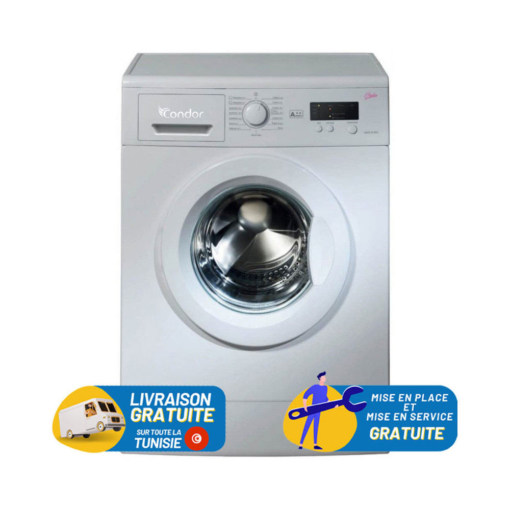 Machine à laver Frontale Condor CON-G610S / 6 Kg / Silver / CON-G610S