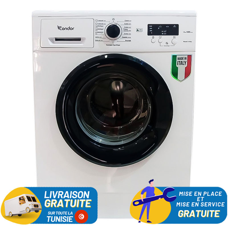 Machine à laver Frontale Condor / 6 Kg / Blanc