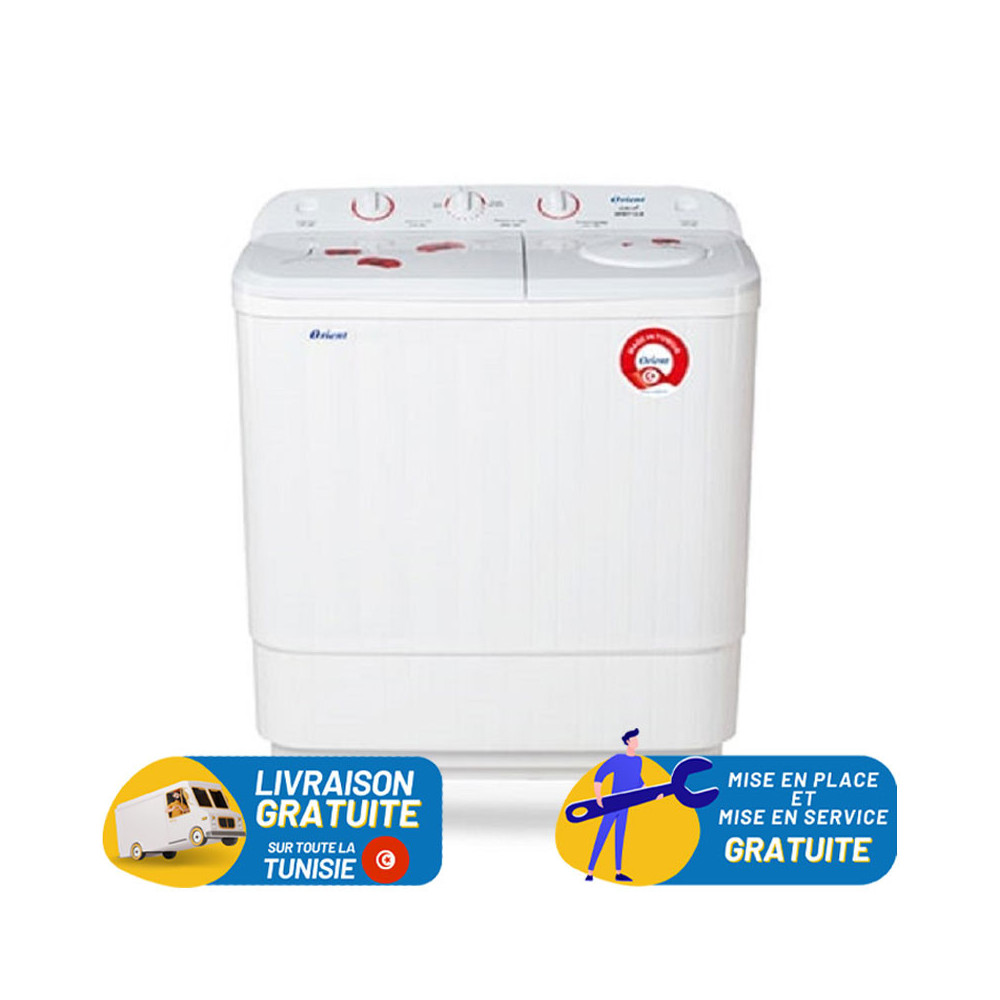 Machine à laver semi automatique Orient 11 Kg / Blanc