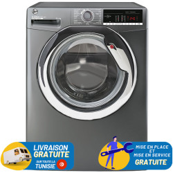 Lave linge Hoover H-WASH 300 LITE 10.5 KG Smart / 1400 trs / Silver